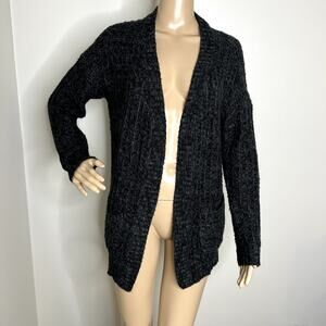SO Gray Knit Open Front Cardigan Sweater
